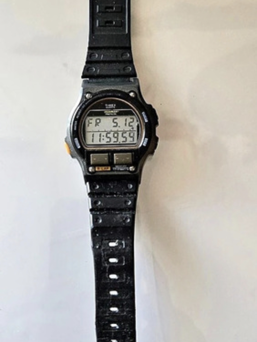 Vtg TIMEX IRONMAN TRIATHLON Watch Men 484-A Working Light Bulb 1980s. Works !